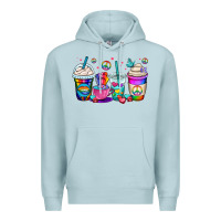 Blue Mist pride lgbtq coffee cups Premium Hoodie - OliviaCreatesArt