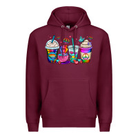 Burgundy pride lgbtq coffee cups Premium Hoodie - OliviaCreatesArt