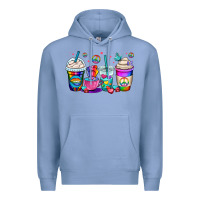 Colony Blue pride lgbtq coffee cups Premium Hoodie - OliviaCreatesArt