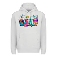 Dove Grey pride lgbtq coffee cups Premium Hoodie - OliviaCreatesArt