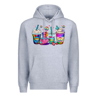 Heather Grey pride lgbtq coffee cups Premium Hoodie - OliviaCreatesArt