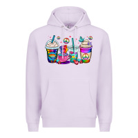 Lilac pride lgbtq coffee cups Premium Hoodie - OliviaCreatesArt