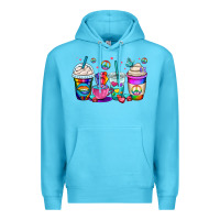 Ocean Blue pride lgbtq coffee cups Premium Hoodie - OliviaCreatesArt