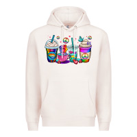 Pale Pink pride lgbtq coffee cups Premium Hoodie - OliviaCreatesArt