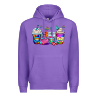 Purple pride lgbtq coffee cups Premium Hoodie - OliviaCreatesArt