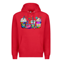 Red pride lgbtq coffee cups Premium Hoodie - OliviaCreatesArt