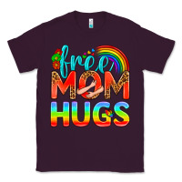 Plum Pride LGBTQ Free Mom Hugs Classic Tee - BundleAndBundleShop