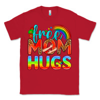 Red Pride LGBTQ Free Mom Hugs Classic Tee - BundleAndBundleShop