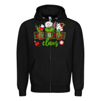 Black therapy claus Zipper Hoodie - CowGirlArtShop