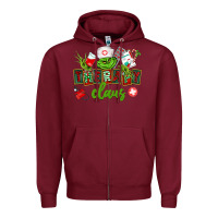 Burgundy therapy claus Zipper Hoodie - CowGirlArtShop