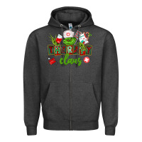 Charcoal Heather therapy claus Zipper Hoodie - CowGirlArtShop