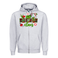 Heather Grey therapy claus Zipper Hoodie - CowGirlArtShop