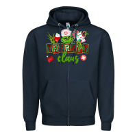 Navy therapy claus Zipper Hoodie - CowGirlArtShop