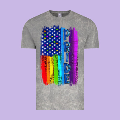 Pride Lgbtq+ American Flag Vintage Tee Designed By Bundleandbundleshop