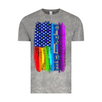 Cloud Rock Pride LGBTQ+ American Flag Vintage Tee - BundleAndBundleShop