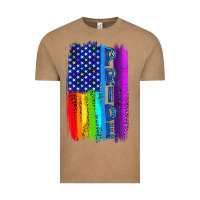 Vintage Coffee Pride LGBTQ+ American Flag Vintage Tee - BundleAndBundleShop