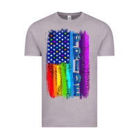 Vintage Zinc Pride LGBTQ+ American Flag Vintage Tee - BundleAndBundleShop