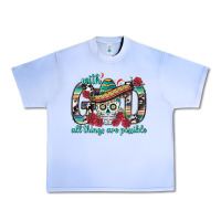 Grape Ice With God All Things Are Possible With Sombrero Sku Urban Heavy Tee - BundleAndBundleShop