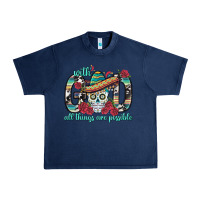 Navy With God All Things Are Possible With Sombrero Sku Urban Heavy Tee - BundleAndBundleShop