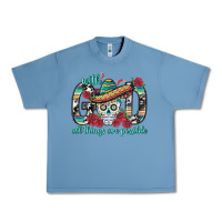 Pebble Blue With God All Things Are Possible With Sombrero Sku Urban Heavy Tee - BundleAndBundleShop