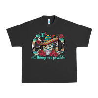 Pigment Black With God All Things Are Possible With Sombrero Sku Urban Heavy Tee - BundleAndBundleShop