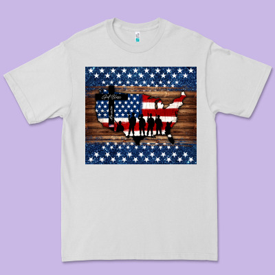 God Bless America American Flag Tumbler Premium Tee Designed By Jasminsmagicworld