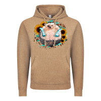 Vintage Coffee Sunflower Leopard Hedgehog Vintage Hoodie - Jasminsmagicworld