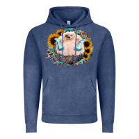 Vintage Denim Sunflower Leopard Hedgehog Vintage Hoodie - Jasminsmagicworld