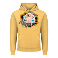 Vintage Mustard Sunflower Leopard Hedgehog Vintage Hoodie - Jasminsmagicworld