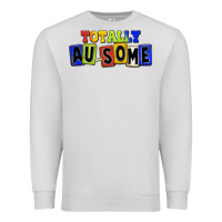 Dove Grey Totally au-some Premium Sweatshirt - FaDigitalArtStudio