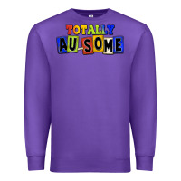 Purple Totally au-some Premium Sweatshirt - FaDigitalArtStudio