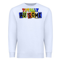 White Totally au-some Premium Sweatshirt - FaDigitalArtStudio