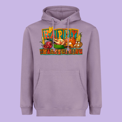 Happy Thanksgiving Heavyweight Hoodie Designed By Fadigitalartstudio