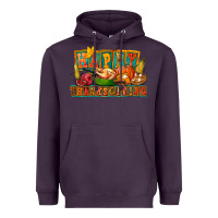 Plum Happy Thanksgiving Heavyweight Hoodie - FaDigitalArtStudio