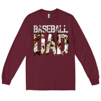 Burgundy Baseball American Dad Long Sleeve Tee - Bettercallsaul