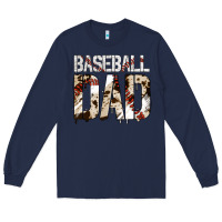 Navy Baseball American Dad Long Sleeve Tee - Bettercallsaul