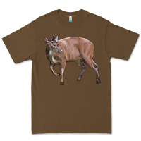 Cacao Red Brocket Buck Deer Premium Tee - LillyAllenDesigns
