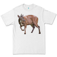 White Red Brocket Buck Deer Premium Tee - LillyAllenDesigns