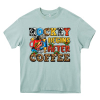 Arona hockey begins after coffee ado Heavy Core Tee - AdoDesignShop