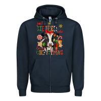 Navy just a heifer who loves christmas cow Zipper Hoodie - CowGirlArtShop