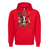 Red just a heifer who loves christmas cow Zipper Hoodie - CowGirlArtShop