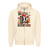 Sandshell just a heifer who loves christmas cow Zipper Hoodie - CowGirlArtShop