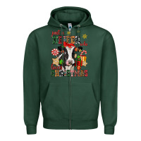 Sports Green just a heifer who loves christmas cow Zipper Hoodie - CowGirlArtShop