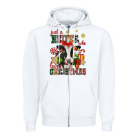 White just a heifer who loves christmas cow Zipper Hoodie - CowGirlArtShop