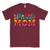 Burgundy Proud Mom Lesbian Classic Tee - BundleAndBundleShop