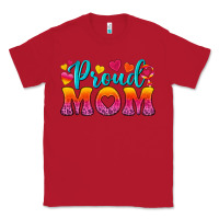 Red Proud Mom Lesbian Classic Tee - BundleAndBundleShop