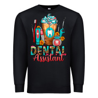 Black Dental Assistant Dentist Frappe Premium Sweatshirt - FaDigitalArtStudio