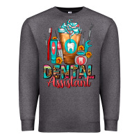 Charcoal Heather Dental Assistant Dentist Frappe Premium Sweatshirt - FaDigitalArtStudio