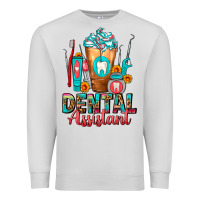 Dove Grey Dental Assistant Dentist Frappe Premium Sweatshirt - FaDigitalArtStudio
