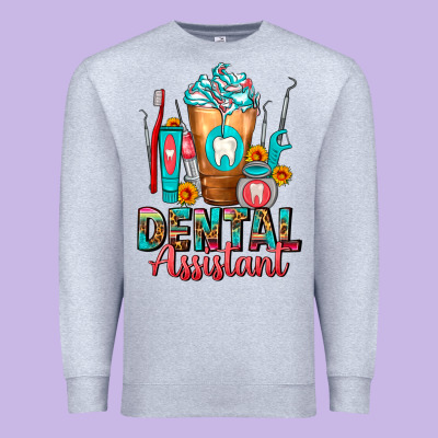 Dental Assistant Dentist Frappe Premium Sweatshirt Designed By Fadigitalartstudio